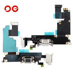 OG Charging Port Flex Cable For iPhone 6 Plus (OEM Pulled) (White)