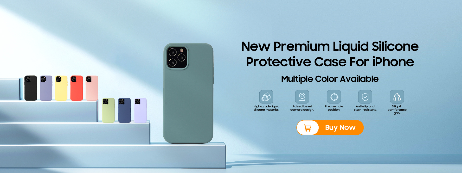 Premium Liquid Silicone Protective Case For iPhone