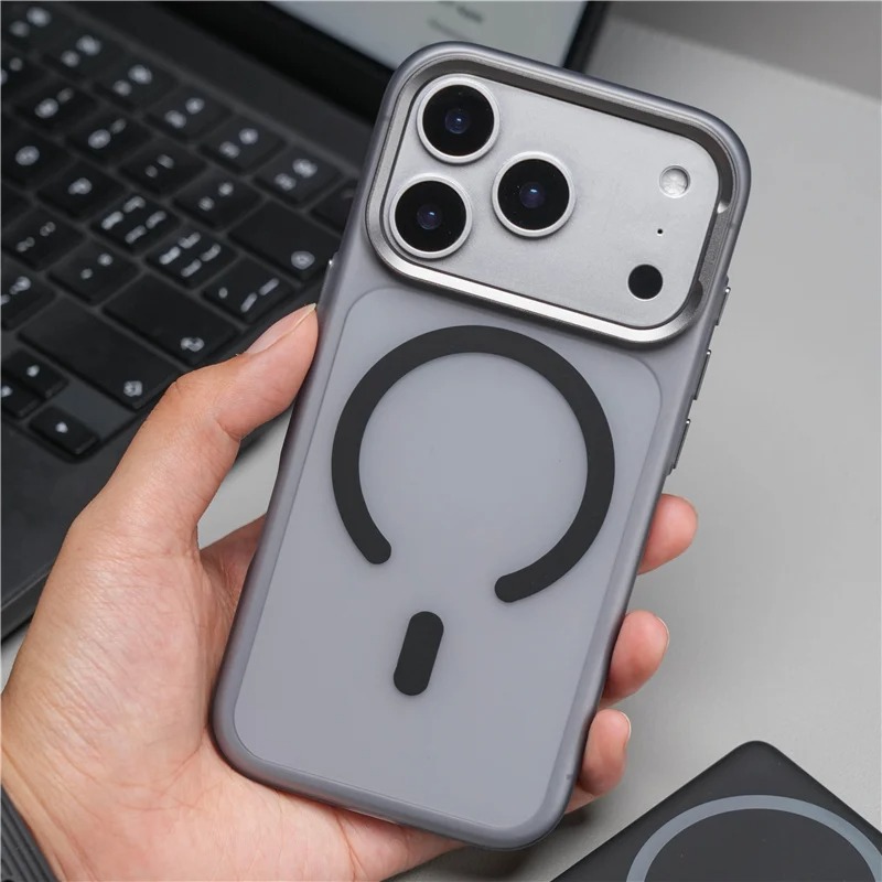 Luxury Alloy Lens Frame Matte Magsafe Case For iPhone Series Max Translucent Hybrid Magnetic Shockproof Hard Cover