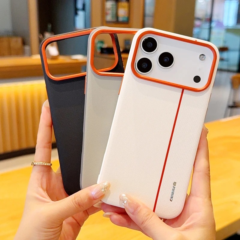 For iPhone Series Case Luxury PU Leather Colored Splicing Ultra-thin Protective Cover