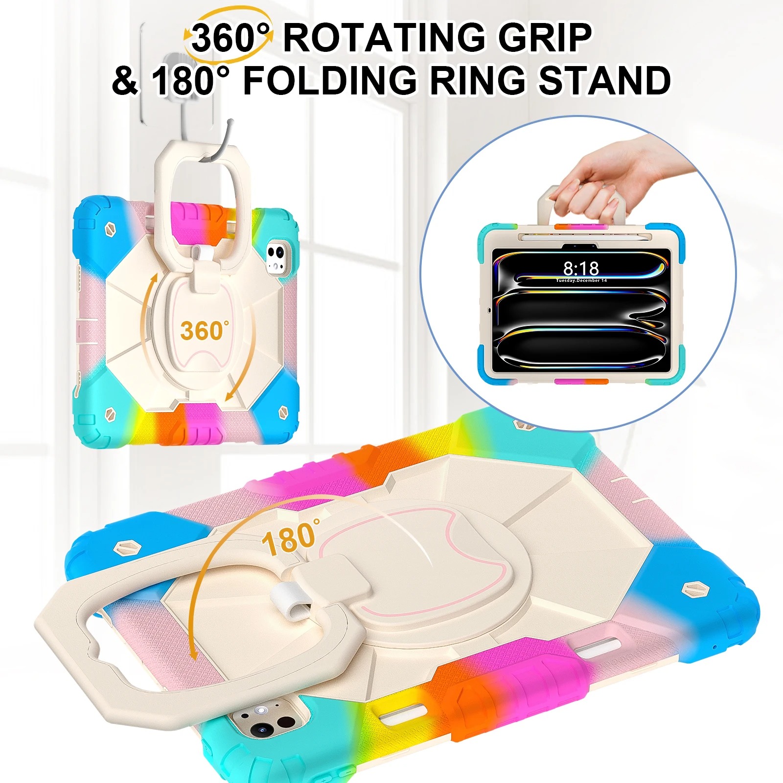 3-in-1 Silicone Shockproof Case for iPad Series