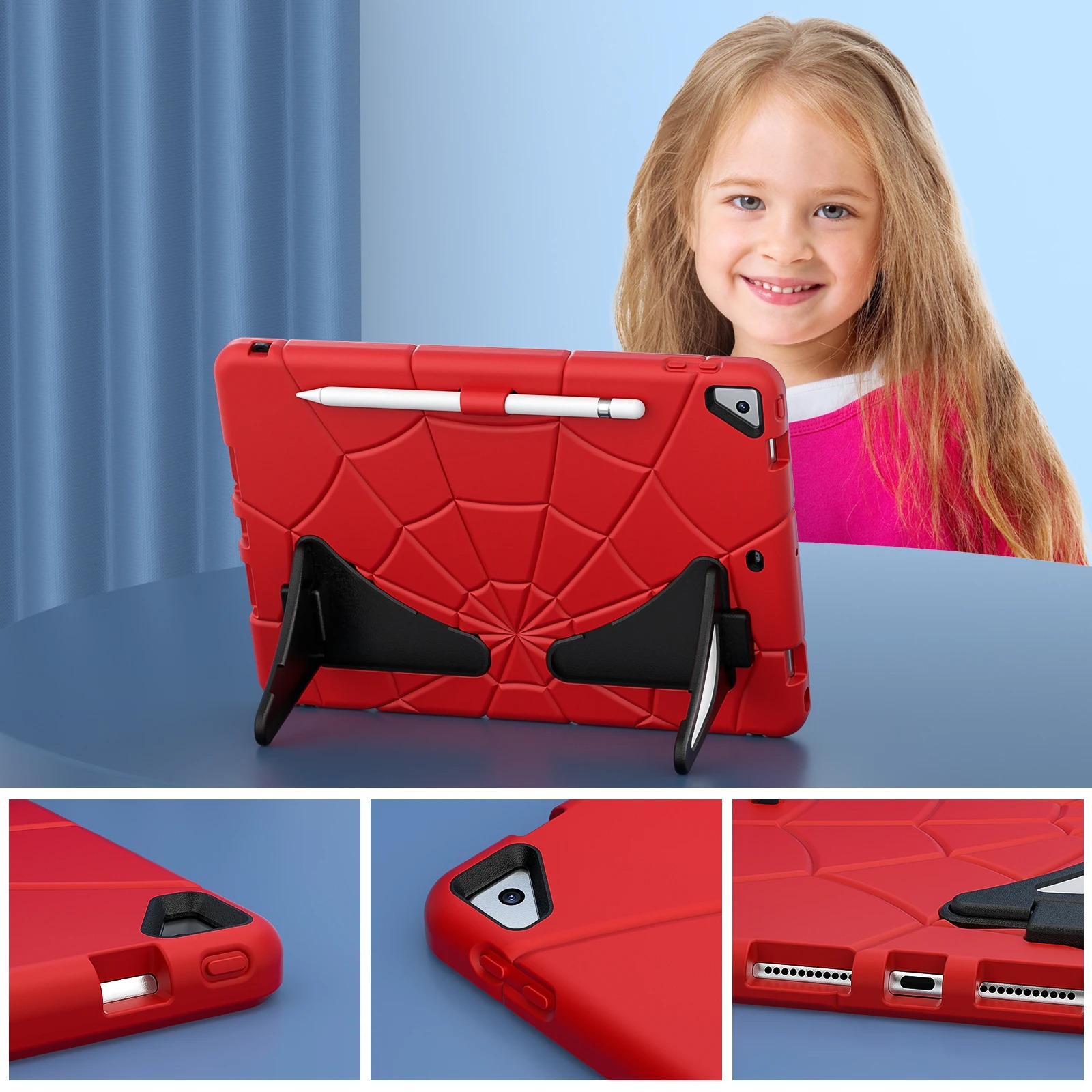 Kids' Silicone Full-Cover Shockproof Case for iPad Series