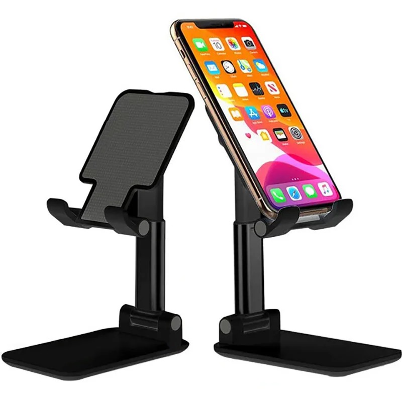 Foldable ABS Phone Stand for iPhone 16 15 and iPad | Adjustable Portable Desktop Holder for Smartphones and Tablets