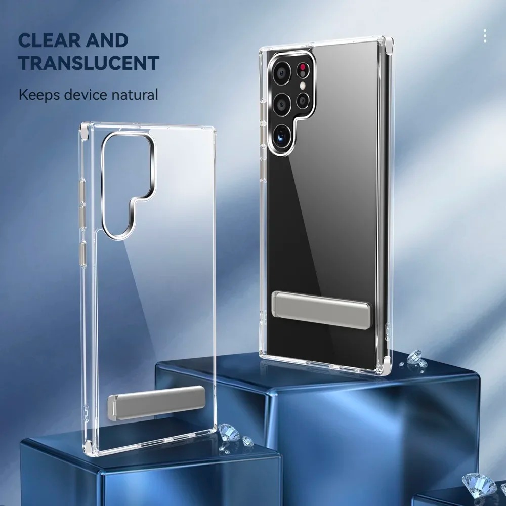 High - end Spray - Coated Bracket Polycarbonate Shockproof Phone Case for Samsung