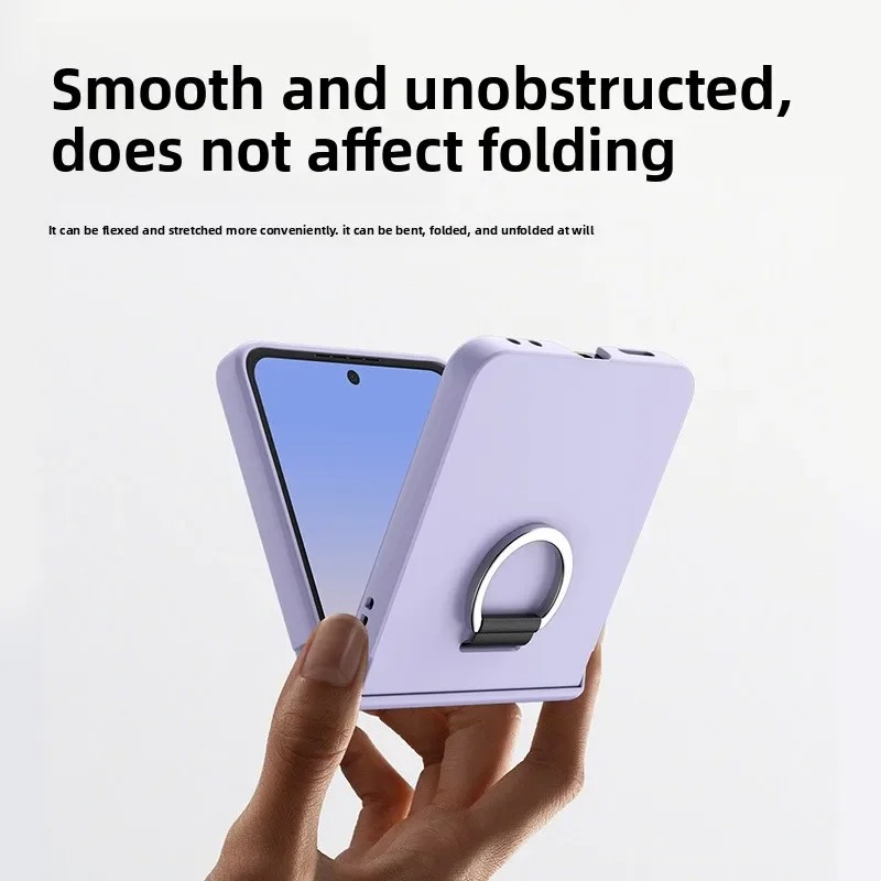 Solid - Color Skin - Feel Integrated Case & Film Phone Case with Ring Holder for Samsung Series