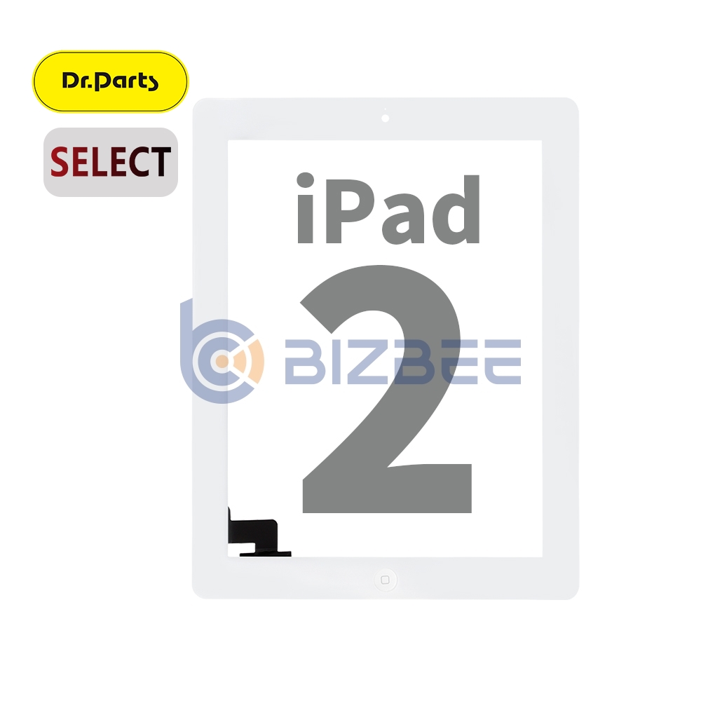 Dr.Parts Touch Digitizer Assembly With Tesa Tape For iPad 2 (A1395/A1396/A1397) (Select) (White)